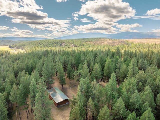 aerial view featuring a mountain view