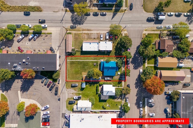 161 3rd Ave, Kalispell, MT 59901 - aerial view of property and surrounding area with property boundaries highlighted
