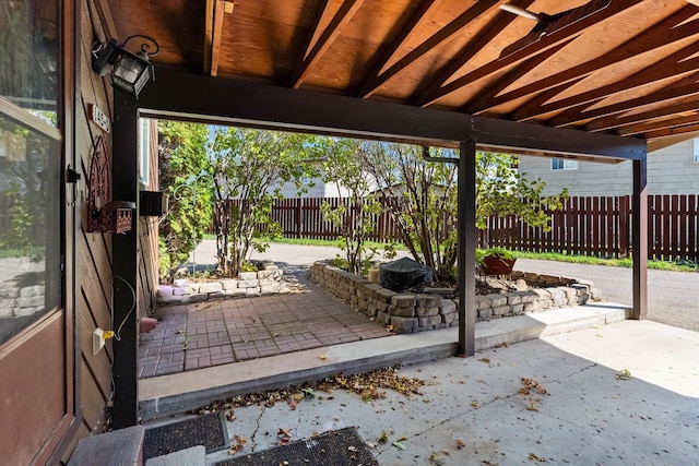 view of patio / terrace with fence
