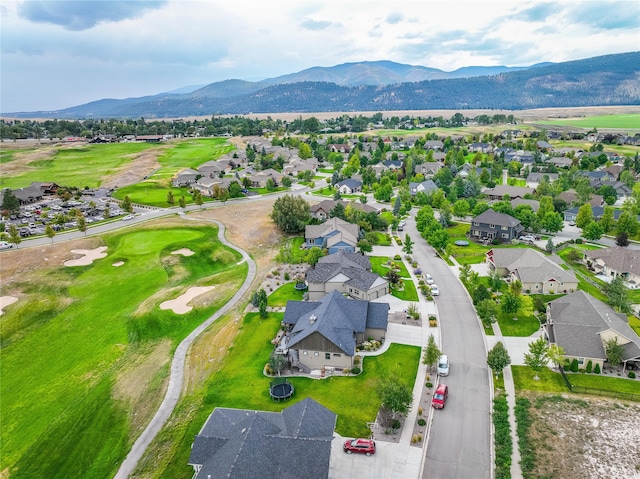 aerial view featuring a mountain view