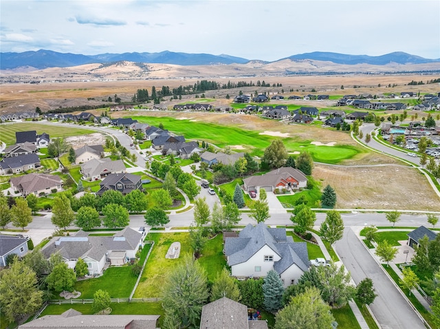 bird's eye view featuring a mountain view