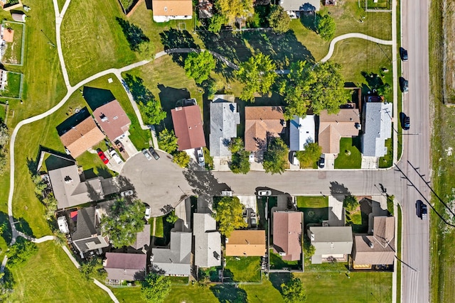 aerial view with a residential view