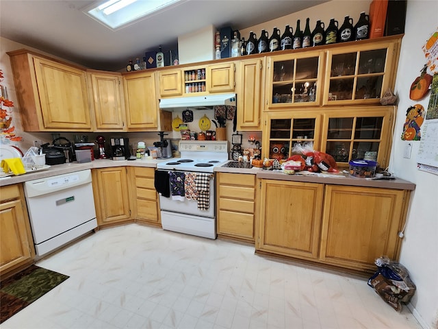 kitchen featuring white appliances