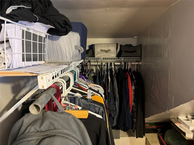 view of walk in closet