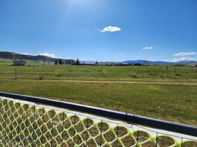 mountain view with a rural view