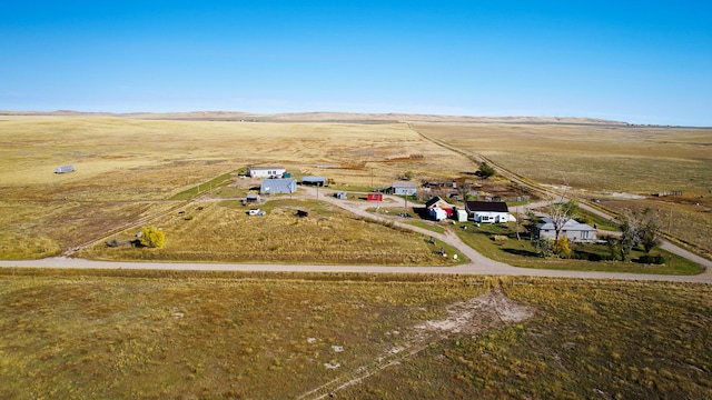 drone / aerial view with a rural view