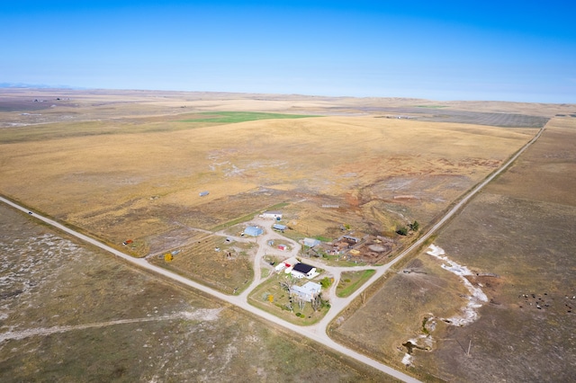 bird's eye view with a rural view