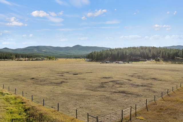 mountain view with a rural view