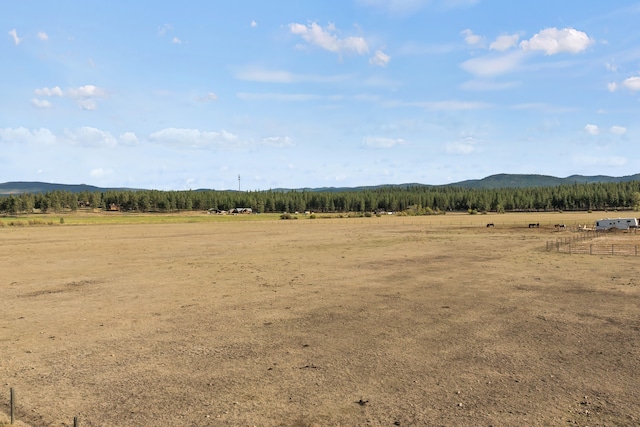 view of mountain feature featuring a rural view