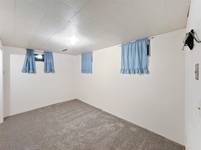 basement with carpet