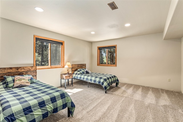 155 Grandview Ln, Seeley Lake, MT 59868 - carpeted bedroom with multiple windows and recessed lighting