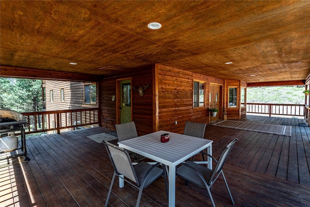 155 Grandview Ln, Seeley Lake, MT 59868 - view of wooden deck