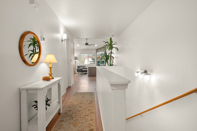 hallway featuring light hardwood / wood-style flooring