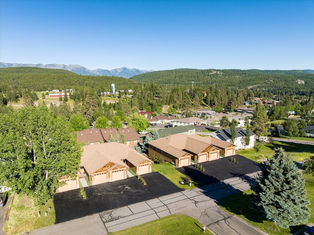 aerial view featuring a mountain view