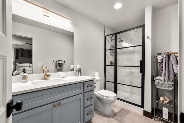 1010 7th St E Unit A, Whitefish, MT 59937 - full bath with vanity, toilet, and a stall shower