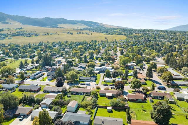 bird's eye view featuring a mountain view