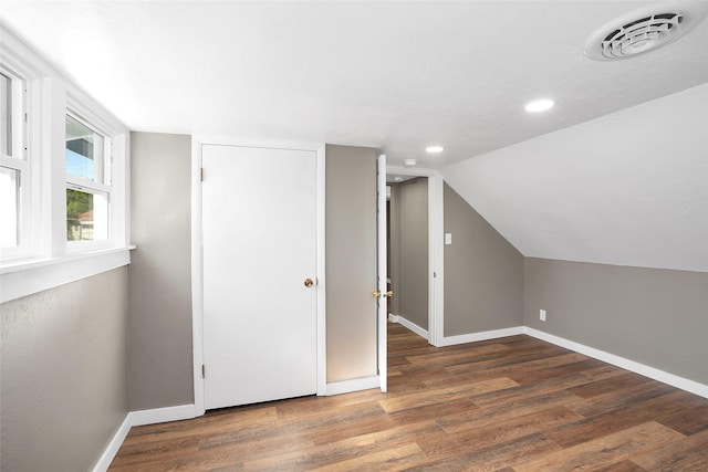 614 3rd Ave, Havre, MT 59501 - bonus room featuring recessed lighting, wood finished floors, and vaulted ceiling