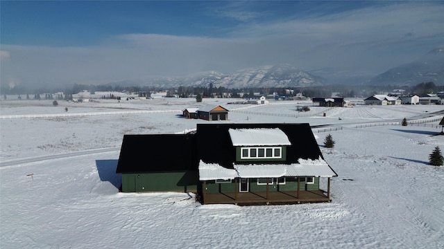 exterior space with a mountain view