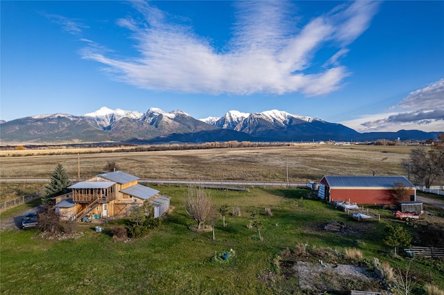 view of mountain feature featuring a rural view