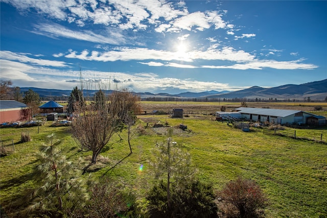 property view of mountains with a rural view