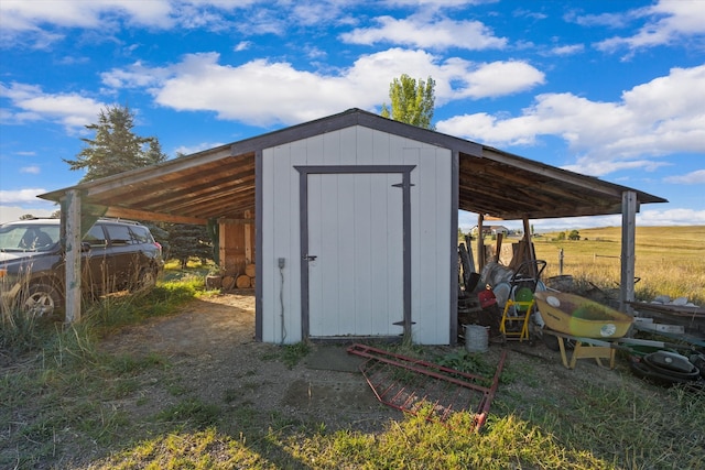 view of outdoor structure featuring a carport