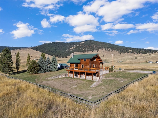 exterior space with a rural view