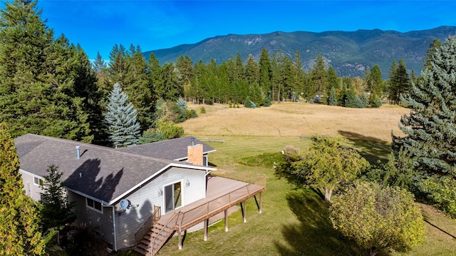760 Trap Rd, Columbia Falls, MT 59912 - view from above of property with a mountainous background