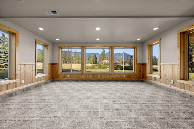 760 Trap Rd, Columbia Falls, MT 59912 - unfurnished sunroom featuring a mountain view