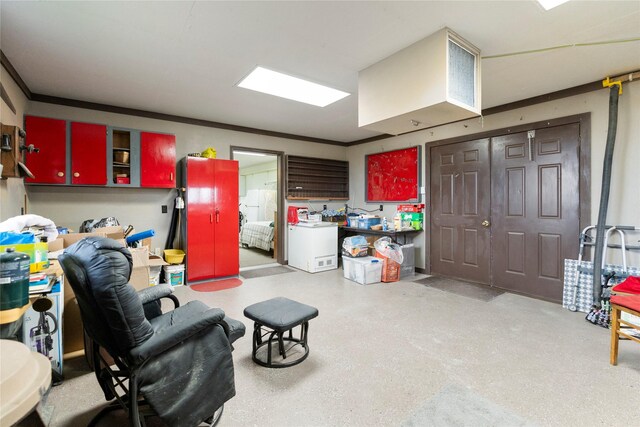 interior space with crown molding