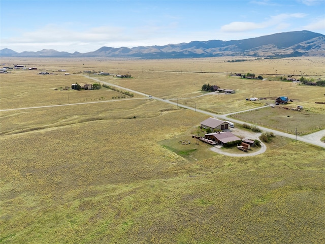 bird's eye view with a rural view and a mountain view