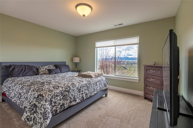 view of carpeted bedroom