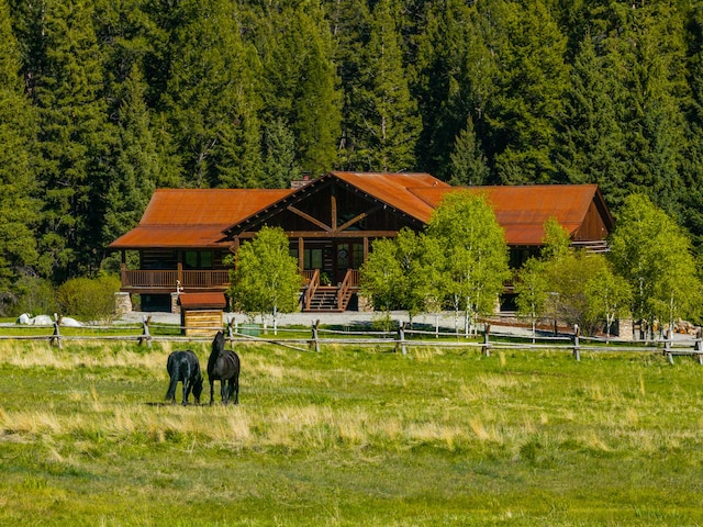 view of property's community featuring a rural view