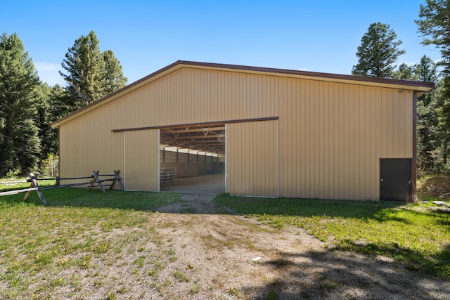 exterior space with an outdoor structure