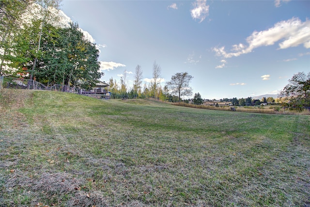 view of yard with a rural view