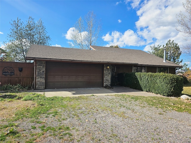 ranch-style house with a garage