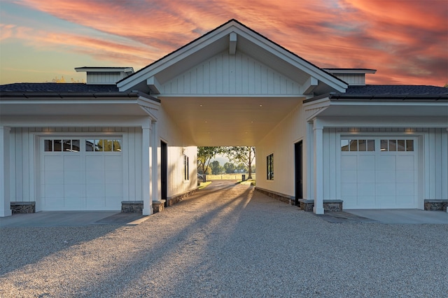 view of front of home featuring a garage