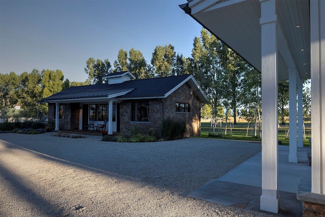 exterior space featuring a porch