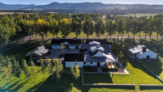 aerial view featuring a mountain view