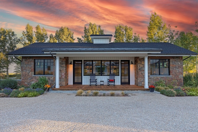 view of front of house with a porch