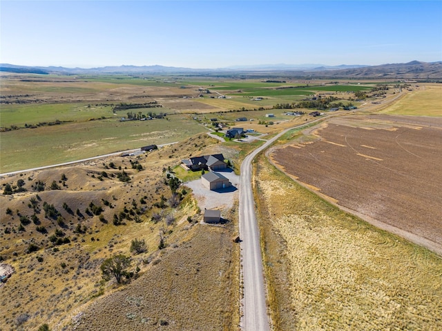 53 Skyview Ln, Townsend, MT 59644 - aerial view of property and surrounding area featuring rural landscape and a mountainous background