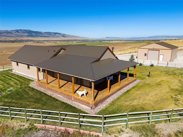 53 Skyview Ln, Townsend, MT 59644 - aerial view of property and surrounding area featuring a mountain backdrop
