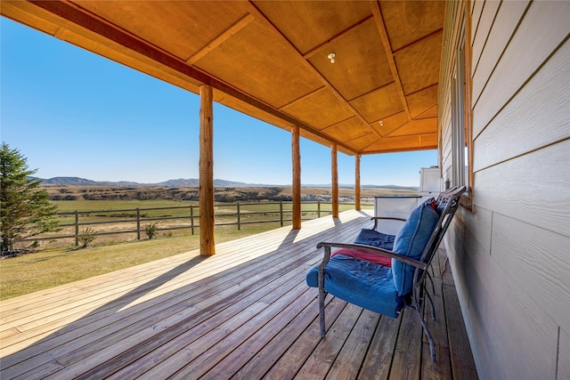 53 Skyview Ln, Townsend, MT 59644 - deck with a view of rural / pastoral area and a mountain view