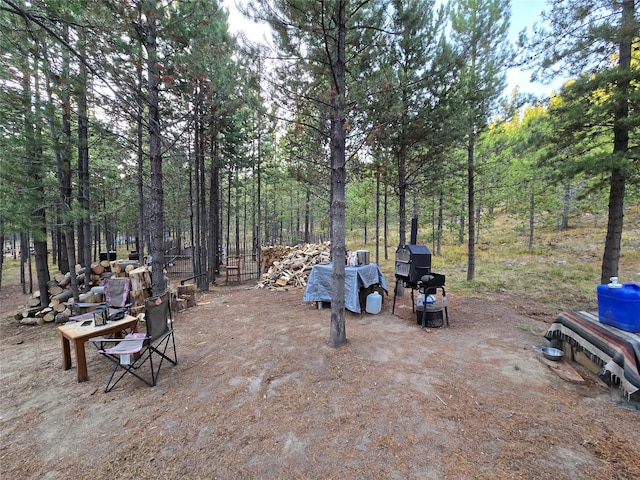 view of patio with grilling area