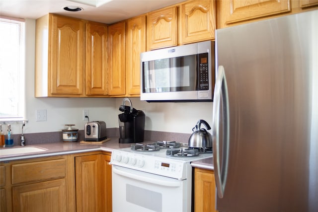 kitchen with stainless steel appliances and sink