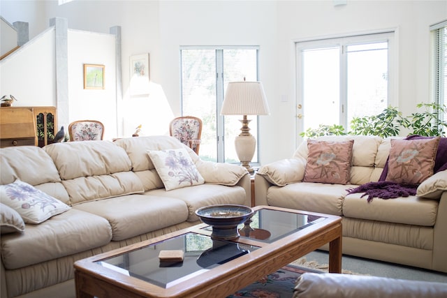 living room with a healthy amount of sunlight