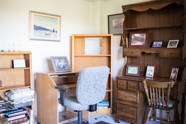 office space featuring carpet flooring