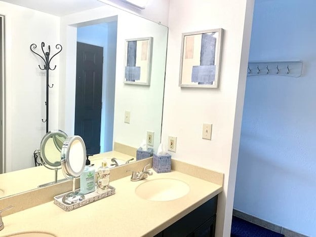 bathroom with vanity