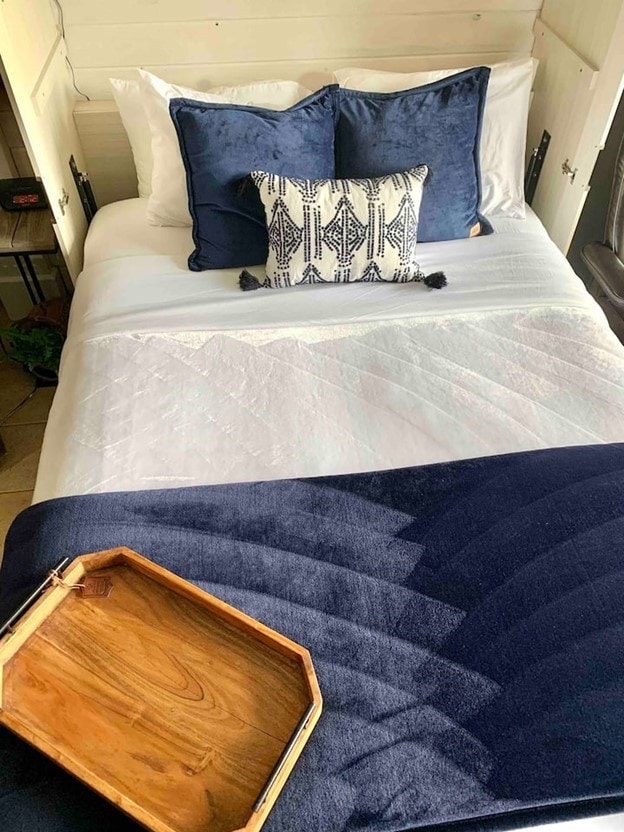 bedroom featuring tile patterned flooring