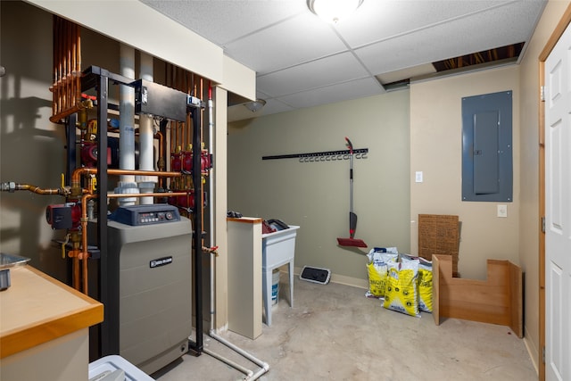 utility room featuring electric panel