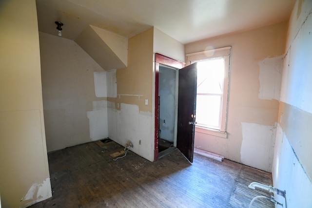 interior space featuring wood-type flooring